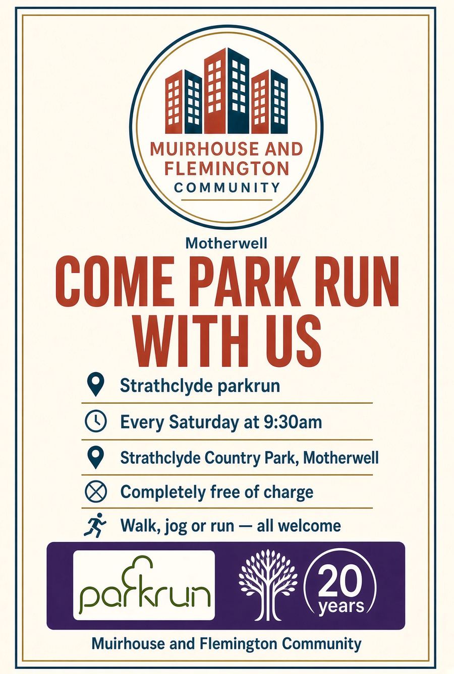 Come park run with us — Strathclyde parkrun, every Saturday at 9:30am, Strathclyde Country Park, Motherwell